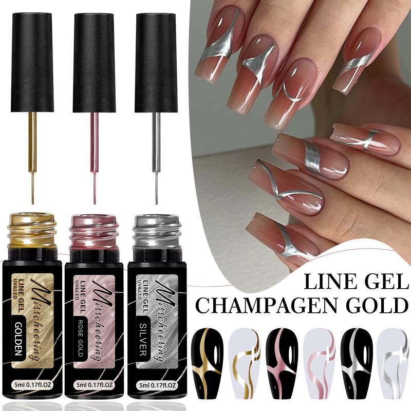 Nail Art Chrome - Vernis à ongles gel métallique or