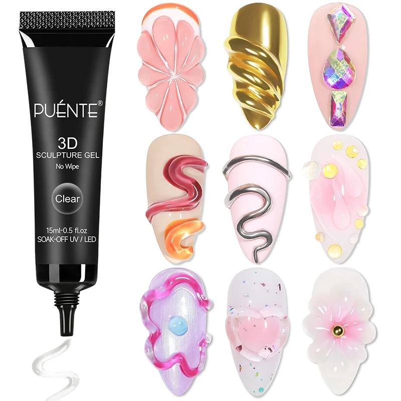 Nail Art Chrome - Vernis à ongles Gel Transparent 3D