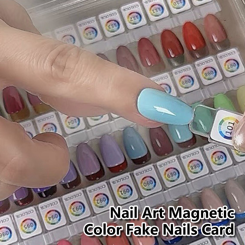 Nail Art Natural - Présentoir magnétique de faux ongles, 24