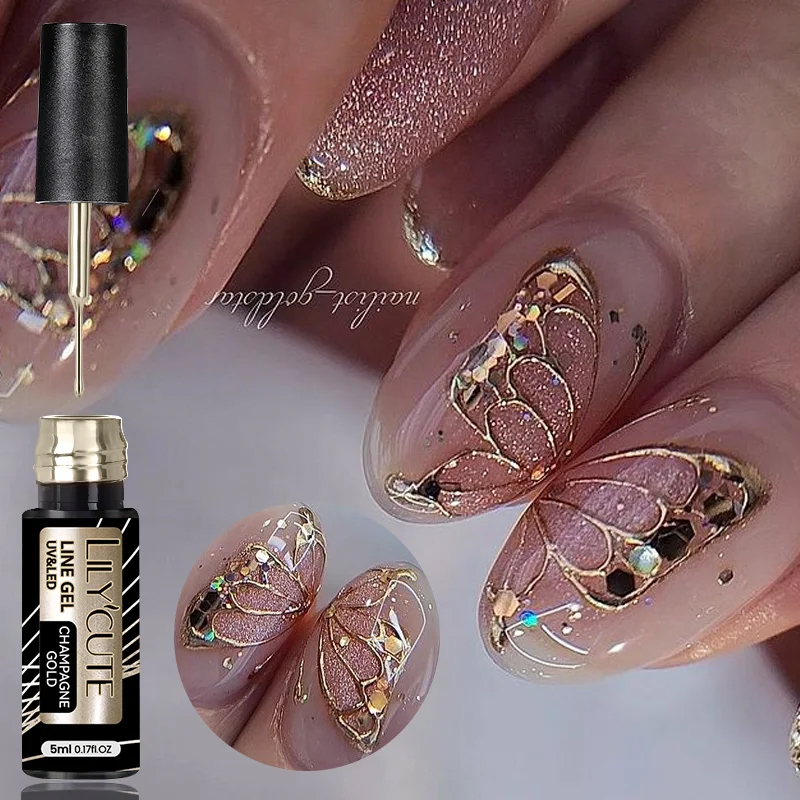Nail Art Chrome - LILYCUTE 5ml Super brillant peinture métallique