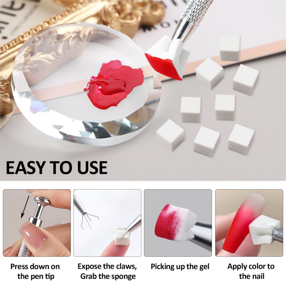 Mini éponge blanche pour ongle - Nail Art Chrome avis et prix
