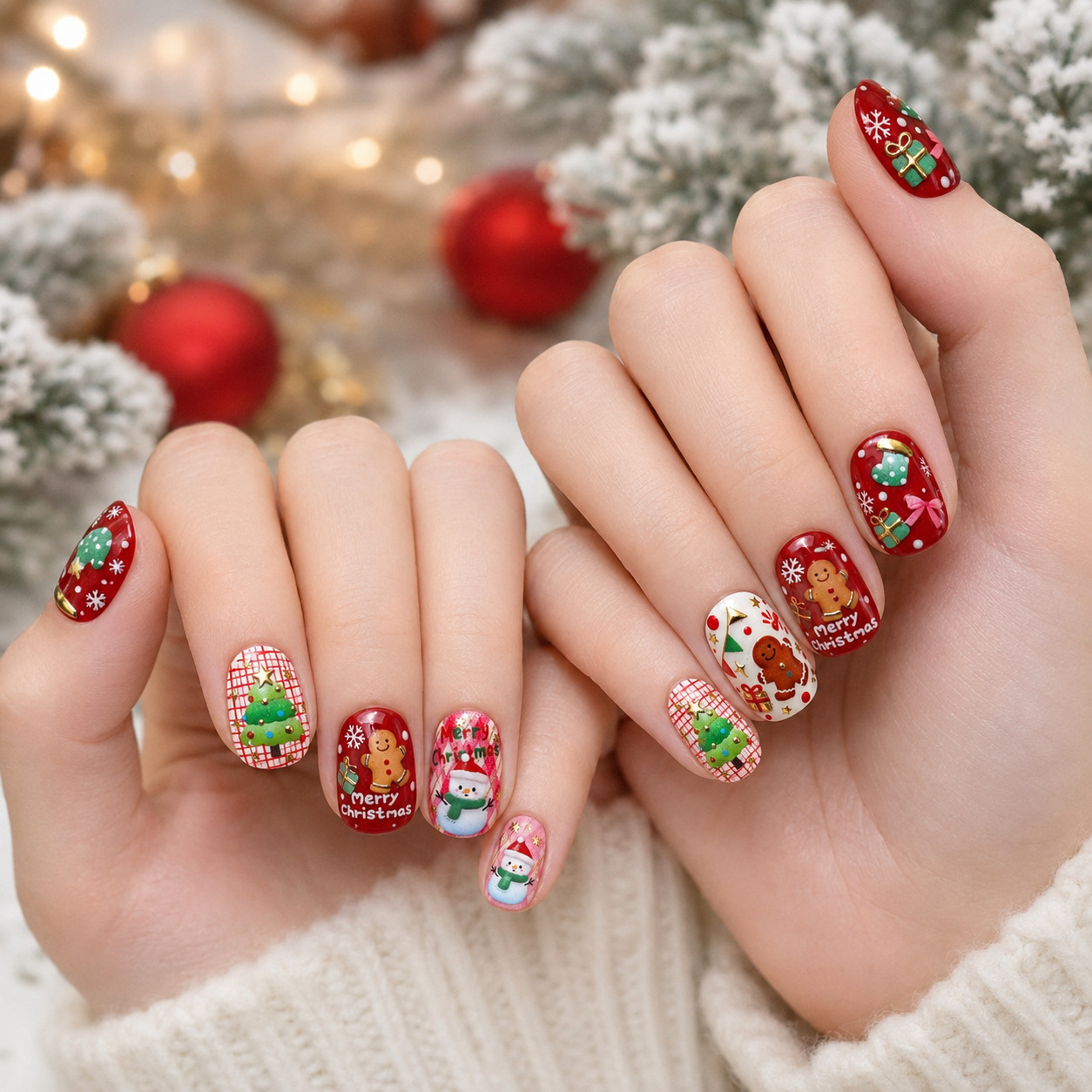 Autocollants pour ongles en ge - Nail Art Xmas Stickers avis et prix