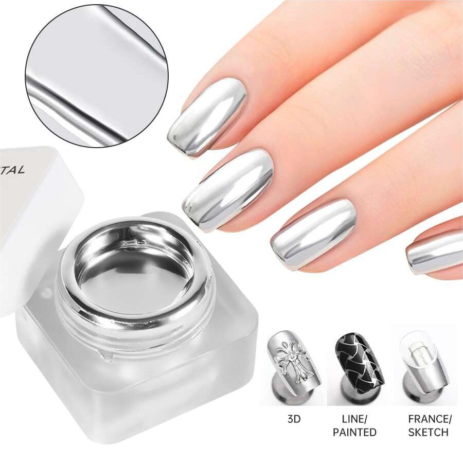 Miroir Métal Gel Vernis À Ongl - Nail Art Chrome avis et prix