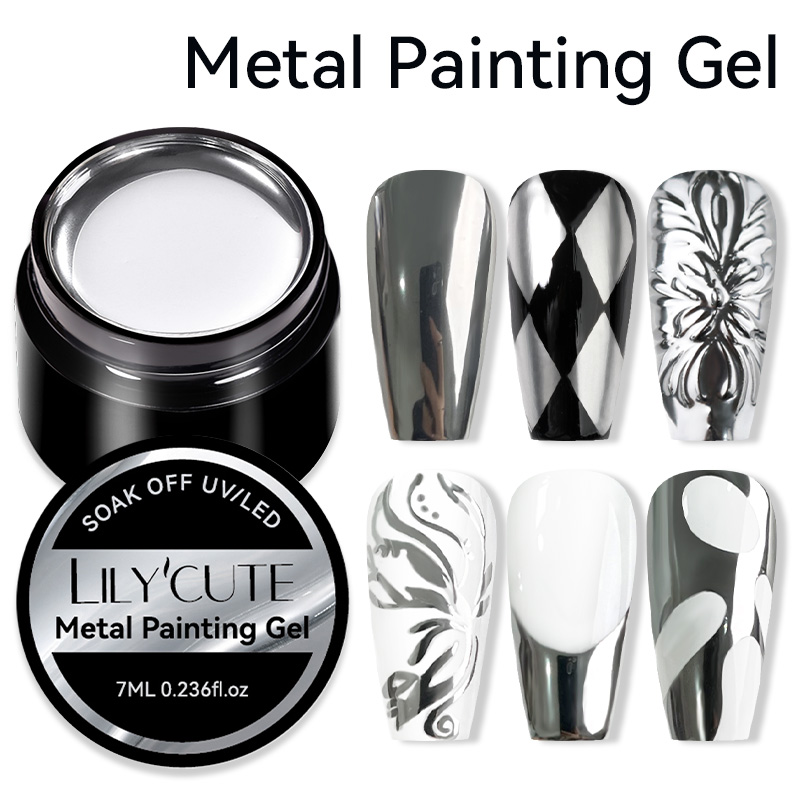 LILYCUTE 7ML peinture métalliq - Nail Art Chrome avis et prix